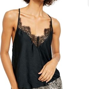 Intimately Free People Black Lace Embroidery Camisole NWT Size Small